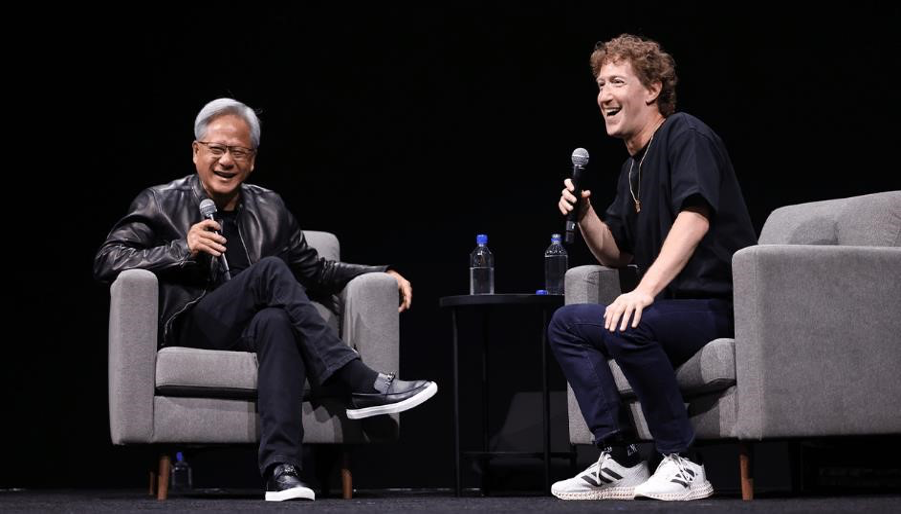 CEO Meta Mark Zuckerberg trò chuyện với CEO NVIDIA Jensen Huang